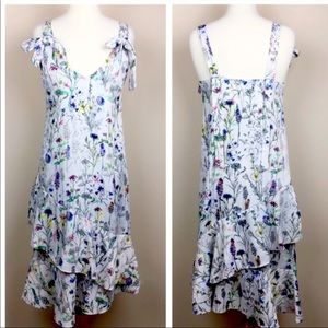 Floral H&M midi dress with ruffle hem.